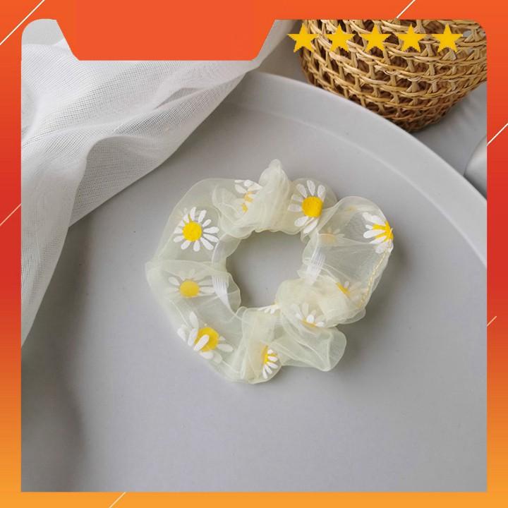 Dây Buộc Tóc Co Giãn Hình Hoa Cúc Thời Trang Hàn Quốc Cho Nữ