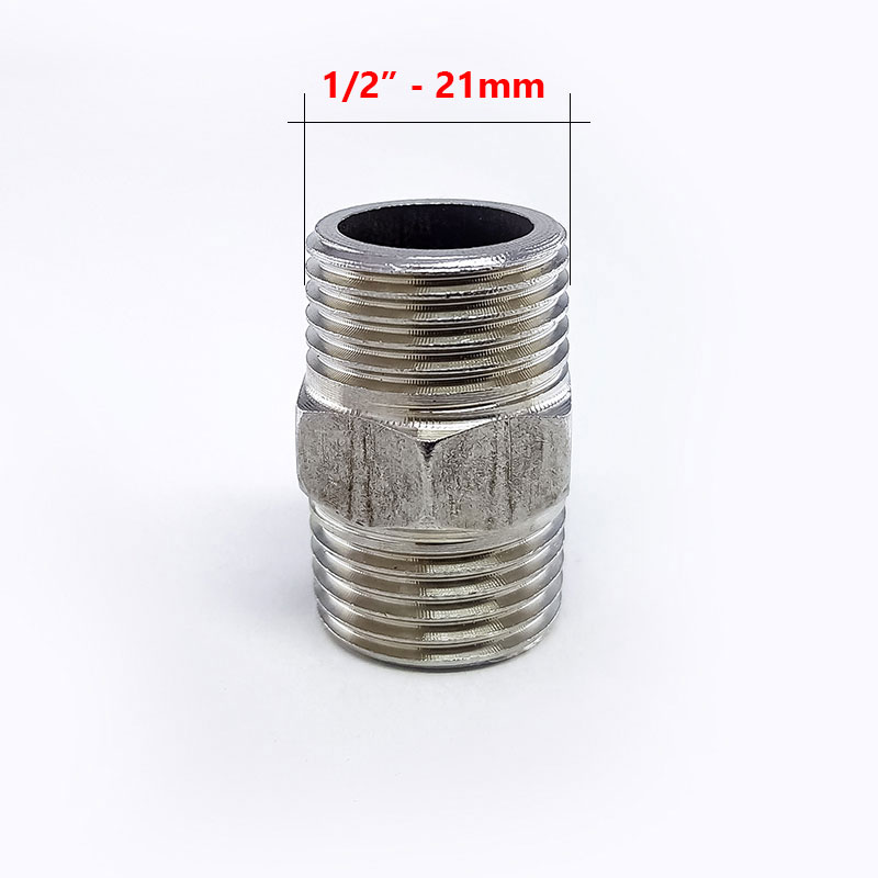 5 cái Nối 2 đầu ren ngoài inox Ø 21