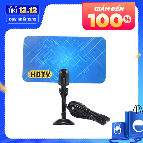 Ăng-Ten TV Kỹ Thuật Số Trong Nhà LAN-1030 HDTV 470-860mHz Với Bộ Chuyển Đổi