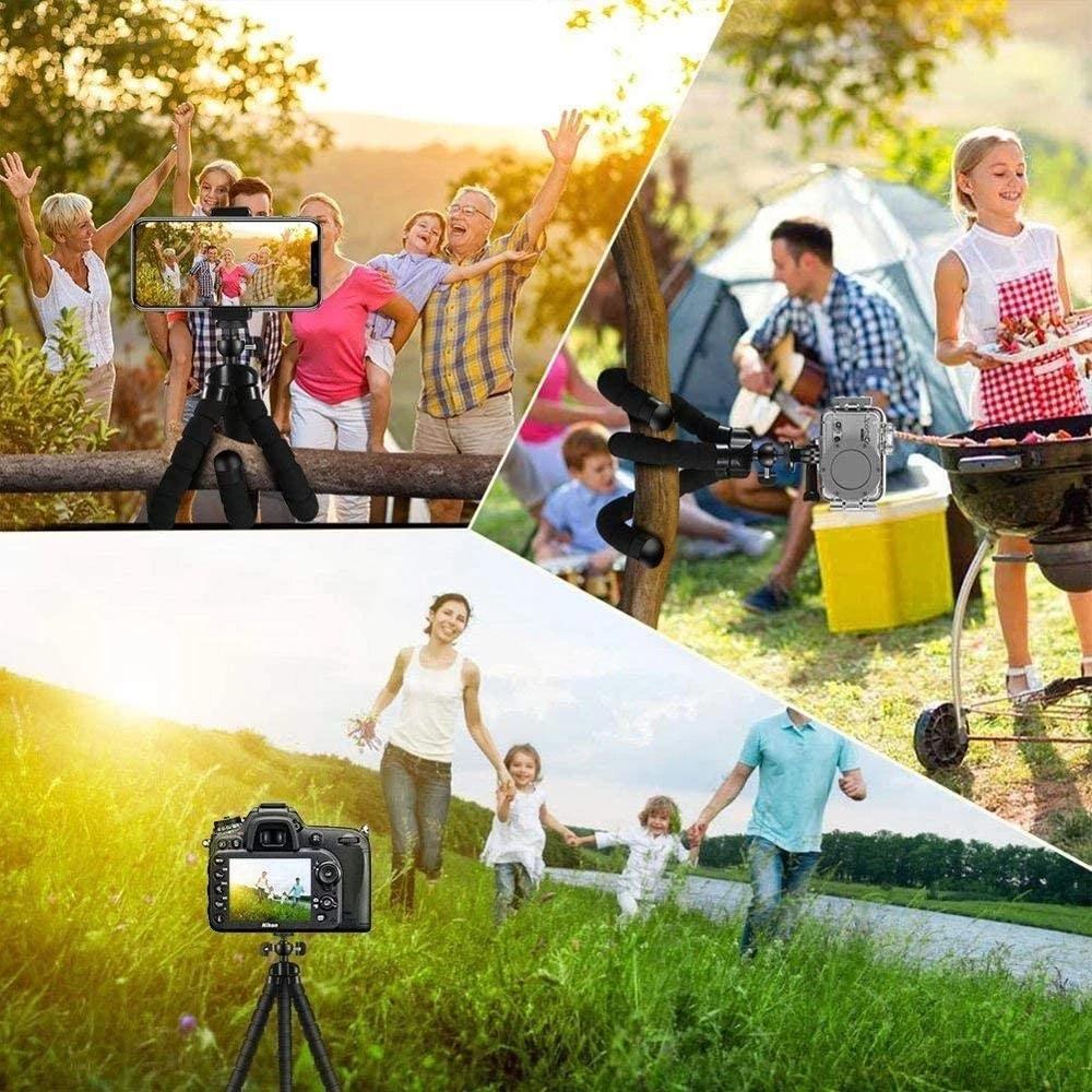 Giá đỡ điện thoại ba chân kiểu tua bạch tuộc mini có thể uốn cong bám chặt mọi địa hình