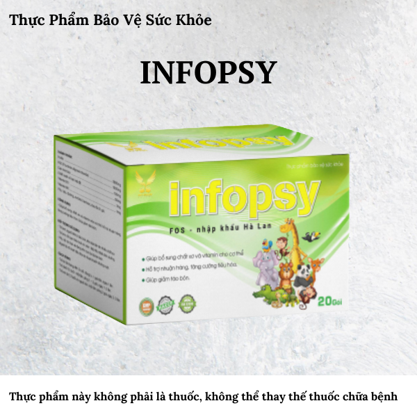 Thực phẩm bảo vệ sức khỏe Cốm chất xơ Infopsy Hộp 20 gói