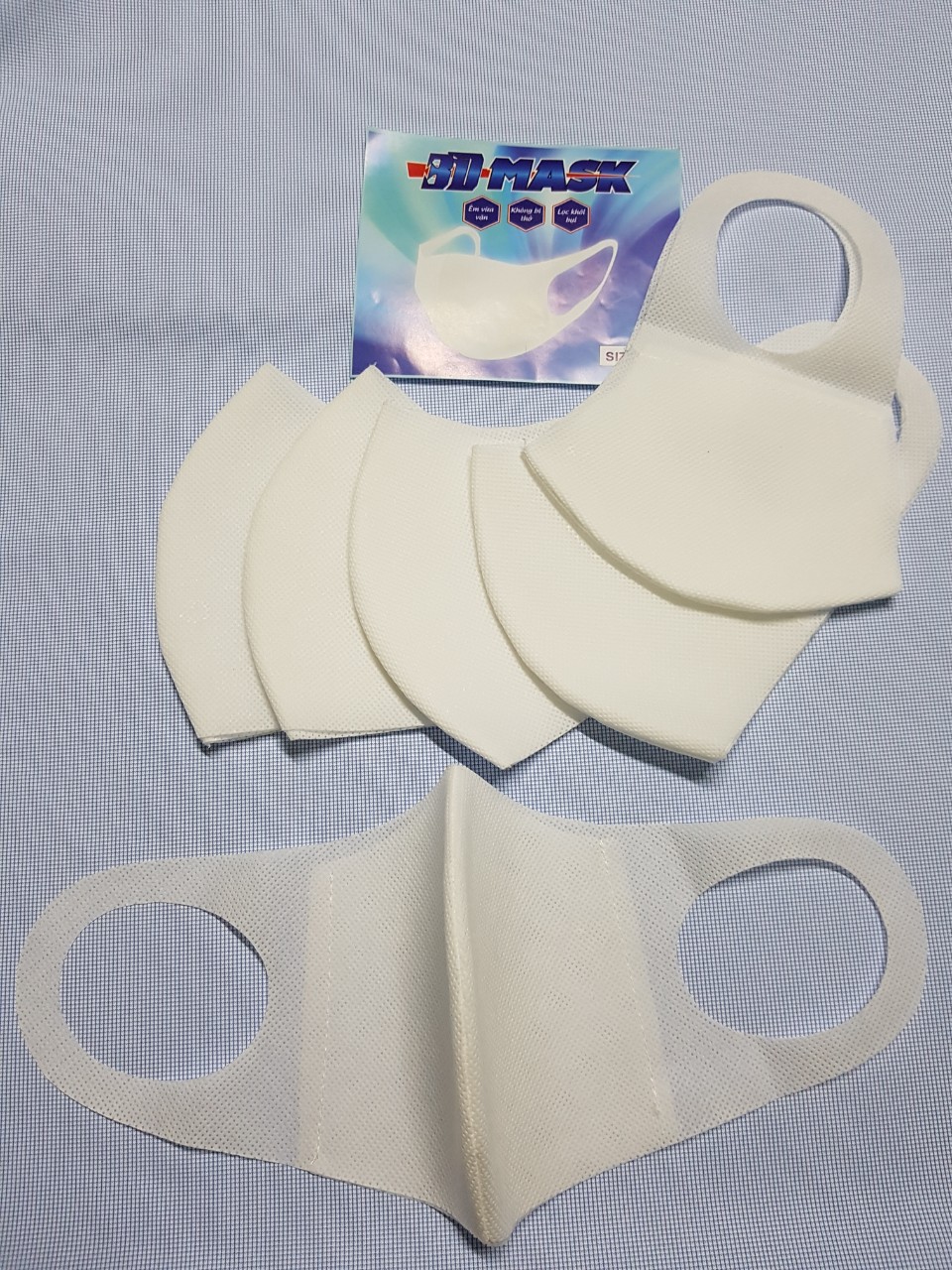 Set 10 cái khẩu trang 2 lớp vải không dệt dành cho nam nữ - giặt lại dùng được nhiều lần