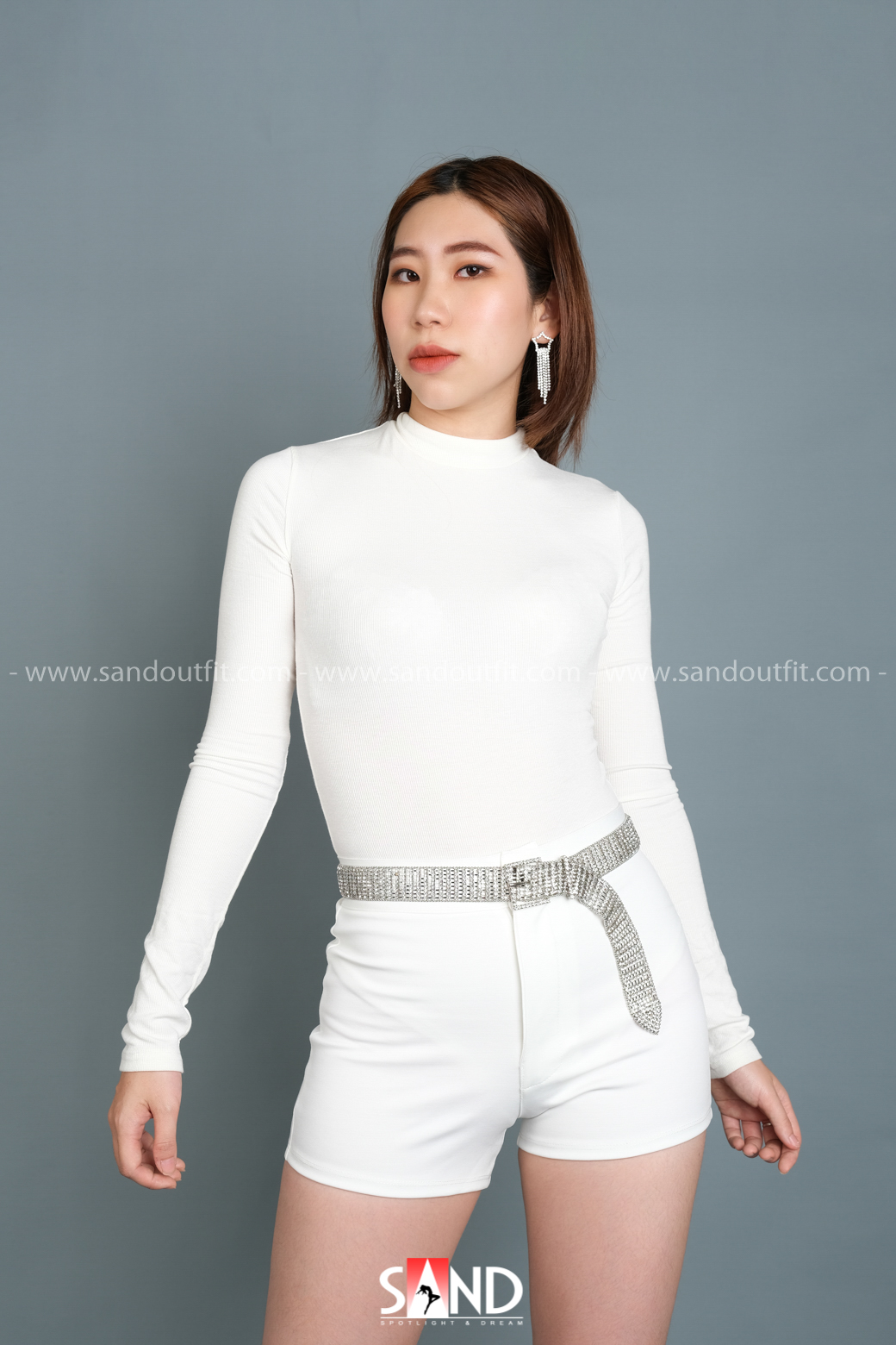 Đai Thắt Lưng Phối Đá Kim Cương