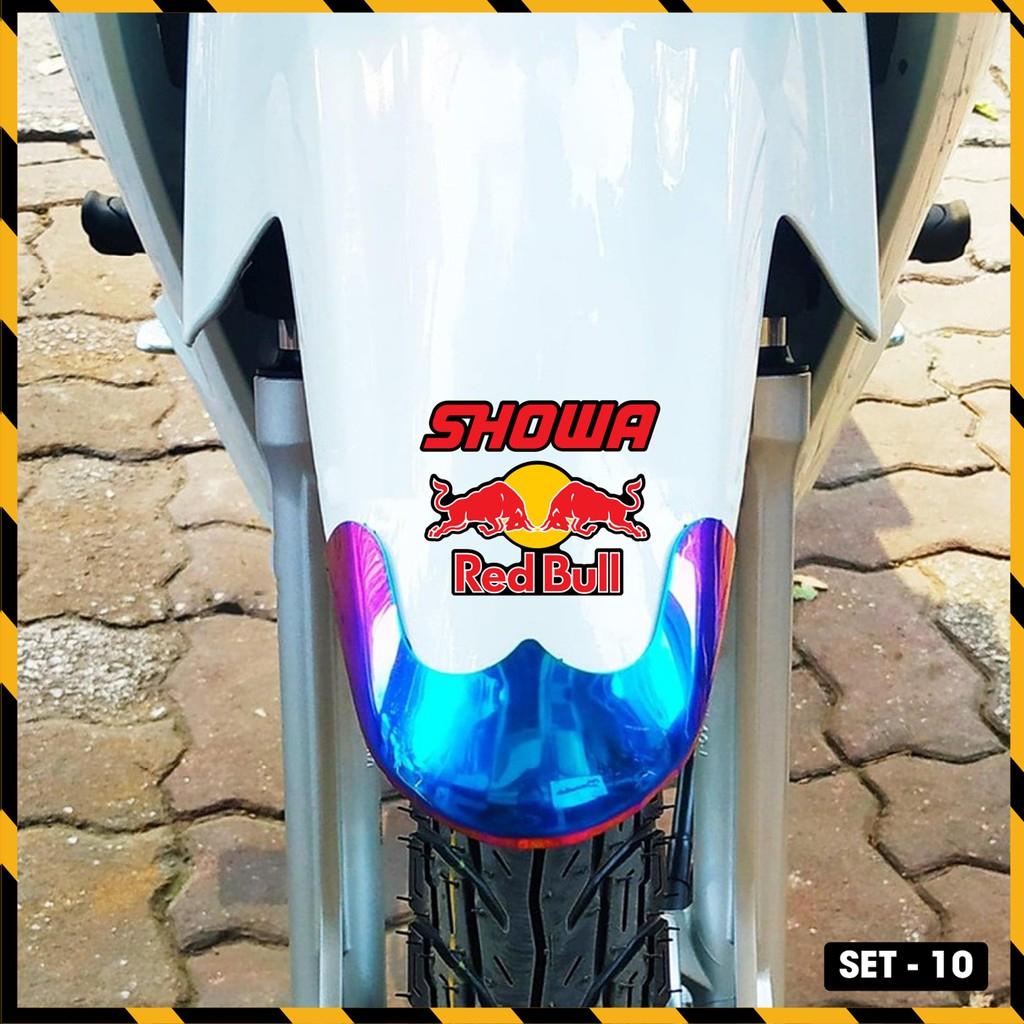 Tem Decal Dán Xe Logo Redbull, Showa, LightechHình Dán Sticker Trang Trí Xe Máy, Xe Điện, Nón Bảo Hiểm-ANCHI PRINTING