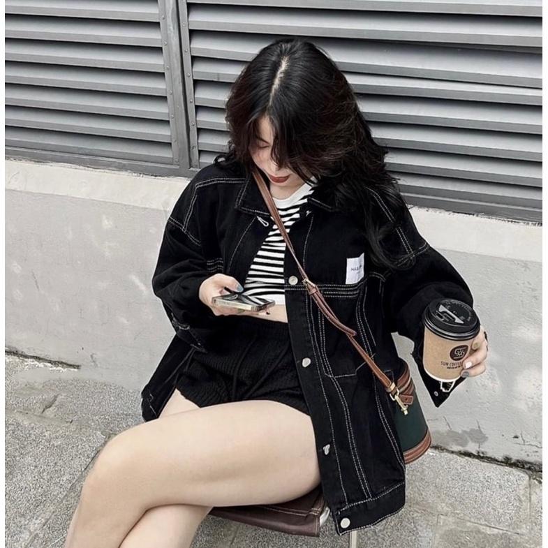 Áo sát nách, Áo ba lỗ kẻ đuôi tôm hai màu đen trắng bo viền hàng đẹp phong cách Hàn Quốc freesize PHULA