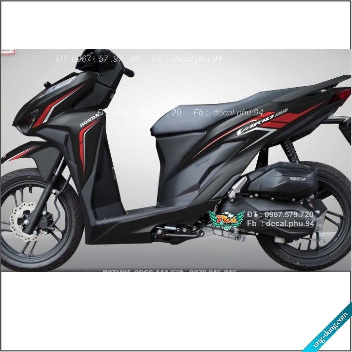 Tem Rời Vario Chỉ đỏ đen nhám