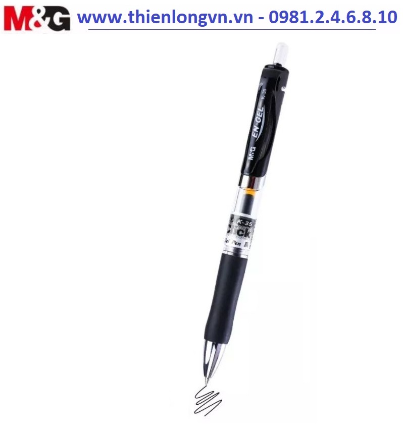 Combo 5 cây bút nước 0.5mm M&amp;G - K35 màu đen