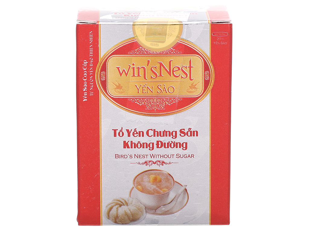 Combo 10 lọ Yến Sào cao cấp win'snest Tổ Yến Chưng Sẵn Không Đường 20% (70 ml/ lọ) kèm túi xách