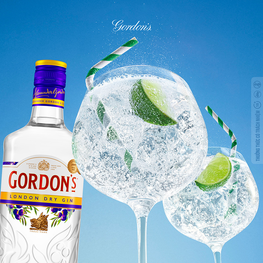 {Freeship 50K} Rượu Gordons Dry Gin 37.5% 700Ml - Rượu Gin Hương Vị Trái Cây, Thảo Mộc Tươi Mát [Không hộp]