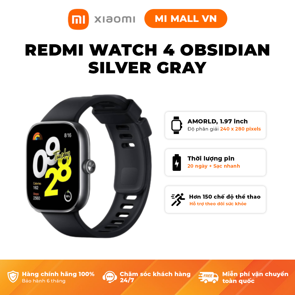 Đồng Hồ Thể Thao Thông Minh Xiaomi Watch S4 Sport _ Phiên Bản Quốc Tế, Bảo Hành 12 Tháng