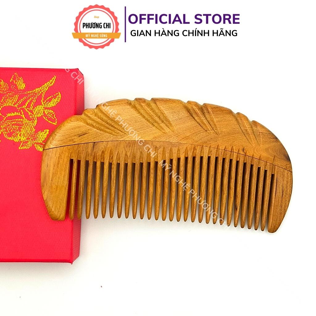 Lược me khía gỗ thơm gép răng dài 12cm, lược chải tóc gỡ rối massage đầu | Mỹ Nghệ Phương Chi