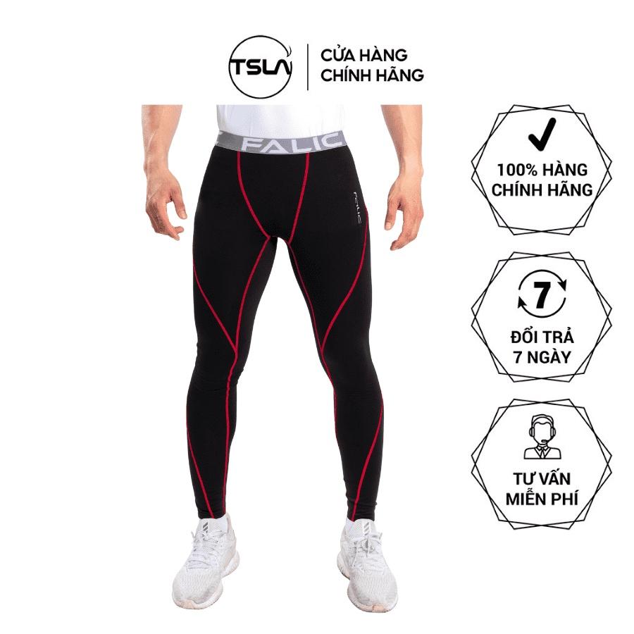 Quần giữ nhiệt nam combat pro TSLA FALIC quần legging nam form ôm co giãn tập thể thao gym đánh bóng rổ FAL2011