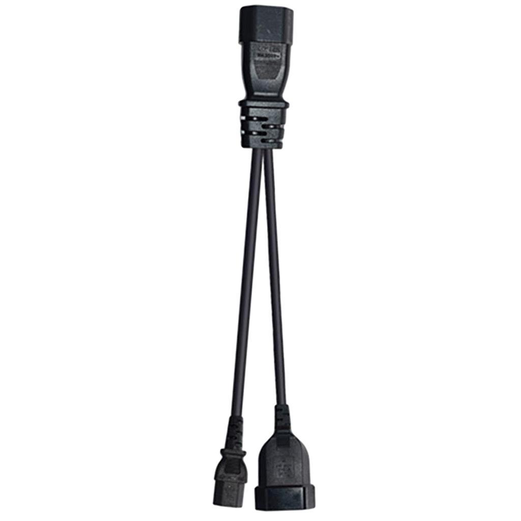 3xIEC 3Pole C14 Male to C13 & Euro 2 Pin Female 2 in 1 Y Split Power Cord 25CM