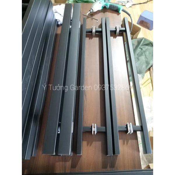 Tay nắm cửa nhôm Xingfa( màu đen, dài 80cm)