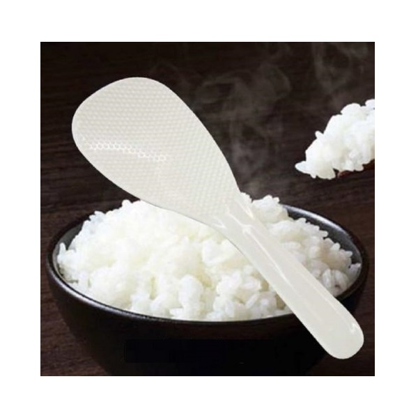 Combo Hộp Nhựa Tròn Nắp Dẻo Bảo Quản Thực Phẩm + Muôi Nhựa Xới Cơm An Toàn - Nội Địa Nhật Bản