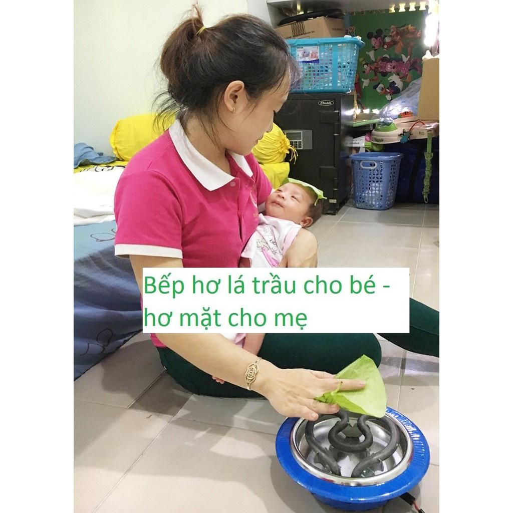 BẾP ĐIỆN HƠ LÁ TRẦU CHO BÉ - HƠ MẶT CHO MẸ SAU SINH