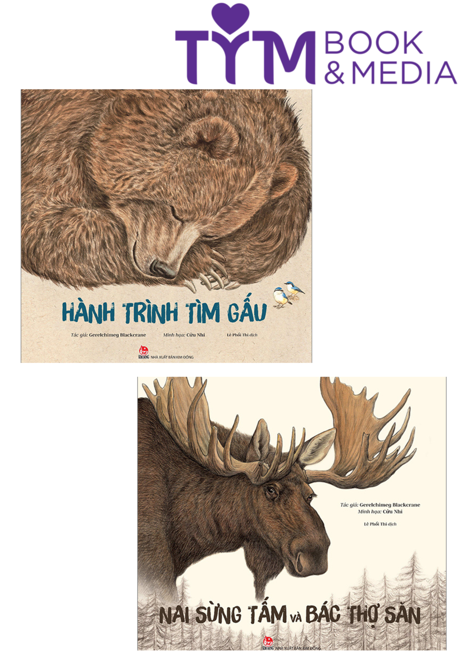 COMBO 2 CUỐN : NAI SỪNG TẤM VÀ BÁC THỢ SĂN + HÀNH TRÌNH TÌM GẤU