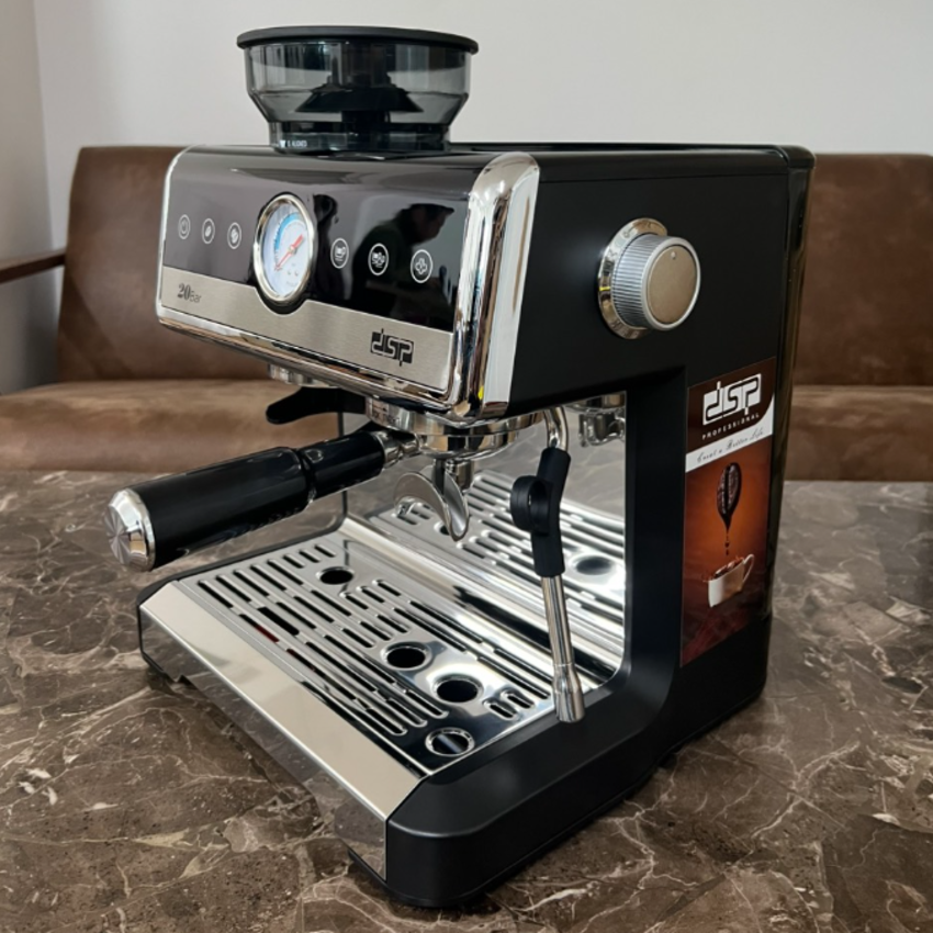 Máy pha cà phê bán tự động KA3107  4 trong 1 chuyên nghiệp Cappuccino, Espresso, Latte, Thương hiệu Nga cao cấp DSP, 40 - 50 tách/ngày - Hàng Nhập Khẩu, Bảo Hành 12 Tháng
