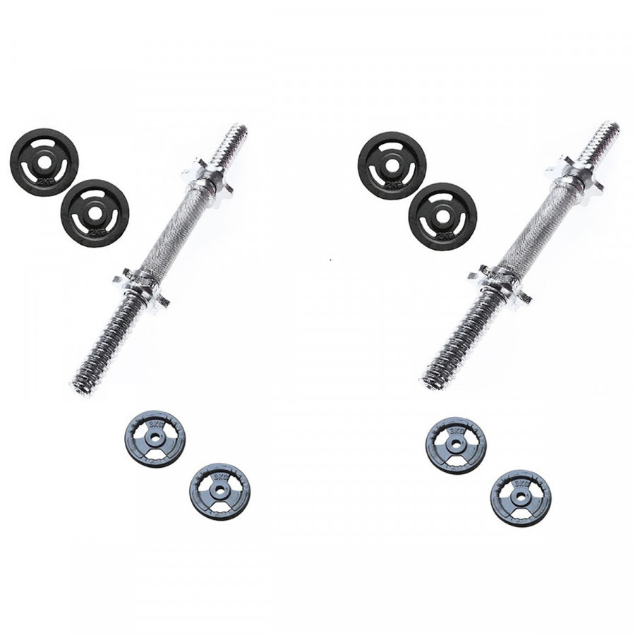 Bộ hai đòn tạ tay 35cm-16kg tạ gang