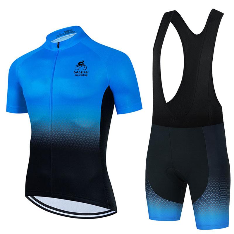 2023 Salexo ropa ciclismo mùa hè đàn ông đi xe đạp áo ngắn tay đua xe đạp leo núi quần áo xe đạp quần áo xe đạp Color: 8 Size: XS