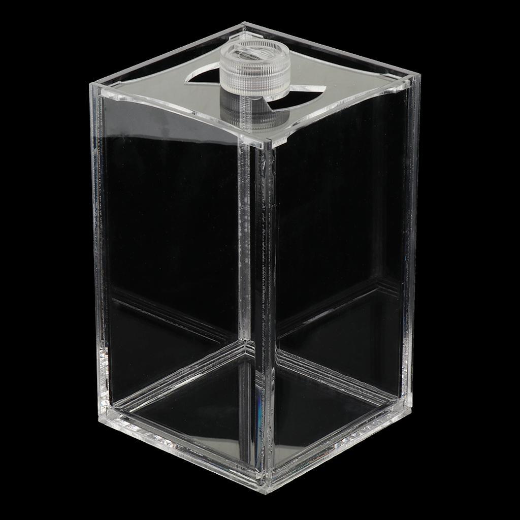 2pcs LED Lighting Aquarium Small Fish Tank Betta Tank Acrylic 10x10x16cm