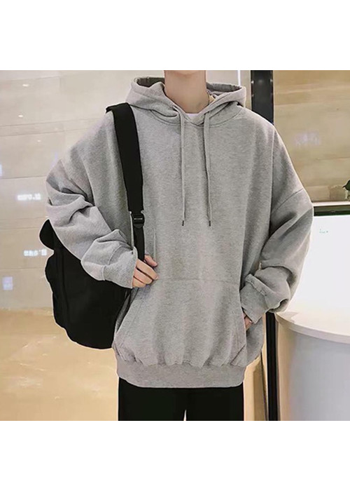 Áo Hoodie Basic nỉ bông Unisex màu xám