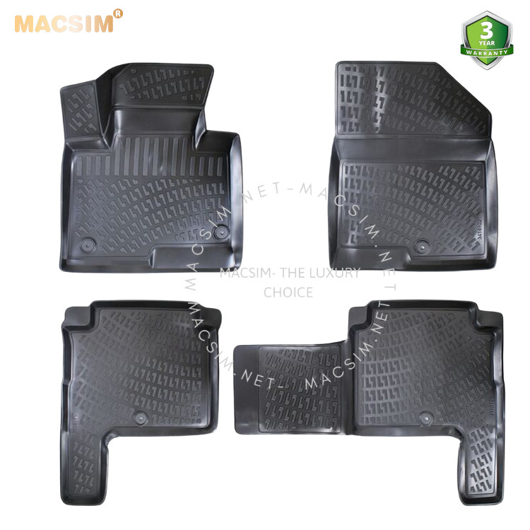 Thảm lót sàn ô tô nhựa TPU Silicon Hyundai Santa Fe third generation 2012-2017 Nhãn hiệu Macsim