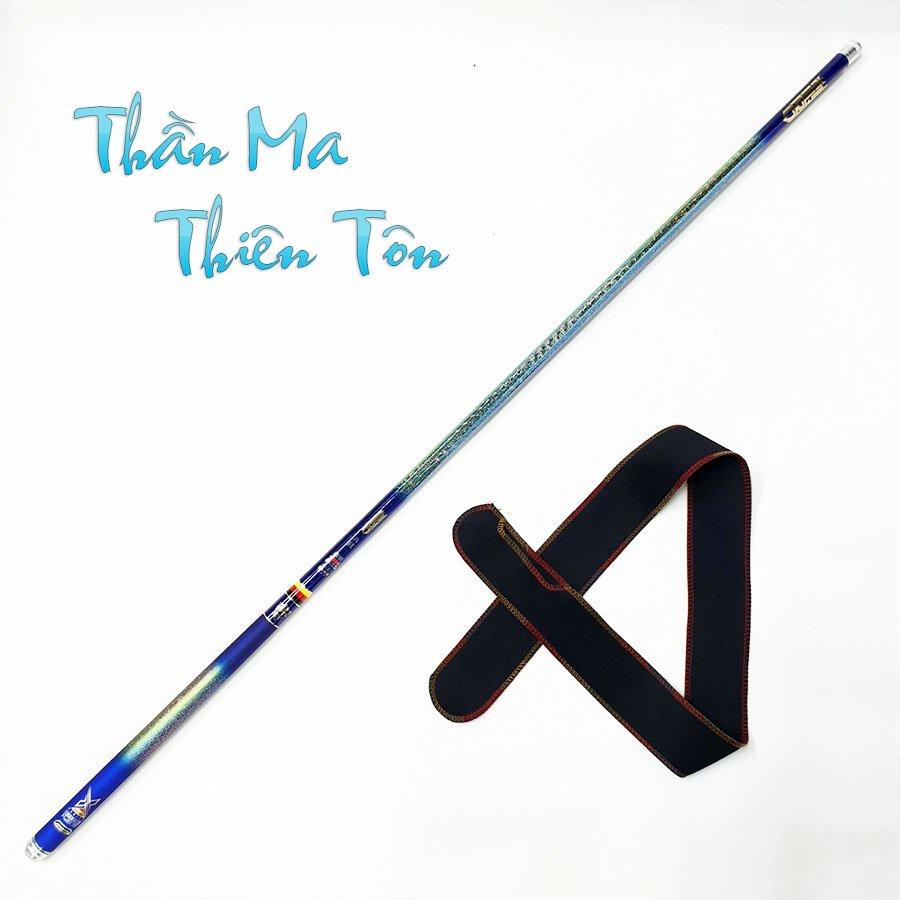 Cần câu tay Thần Ma Thiên Tôn 6H carbon xoắn, cần câu đơn câu đài, tặng kèm ngọn phụ xịn, có lóng thay thế