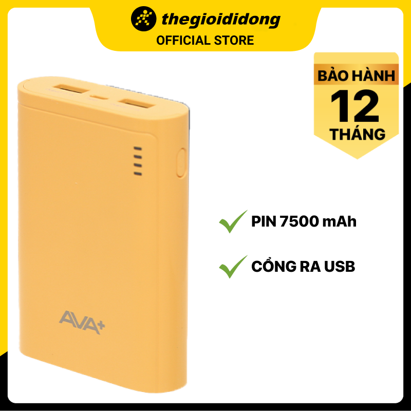 Pin sạc dự phòng 7.500 mAh Ava Y68 - Hàng chính hãng