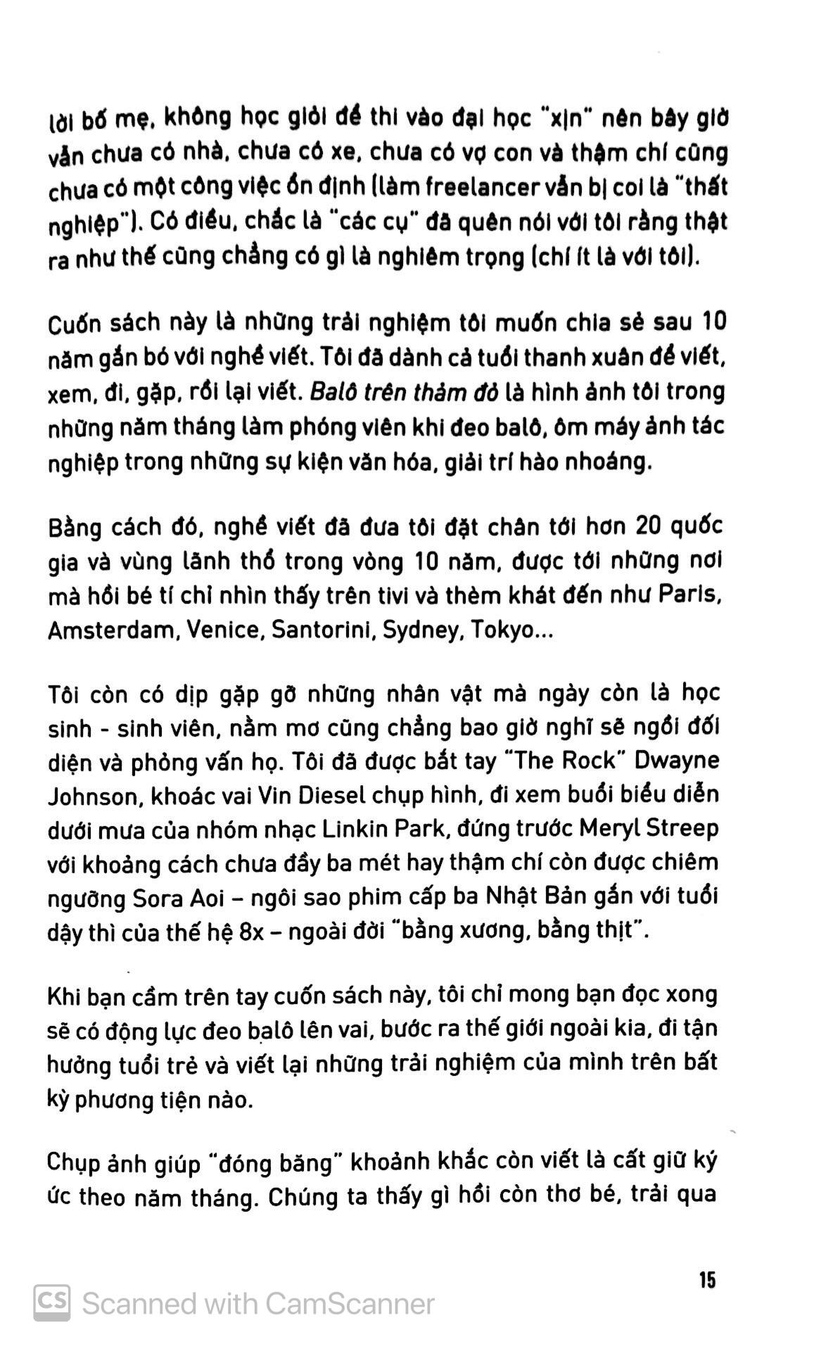 Balô Trên Thảm Đỏ
