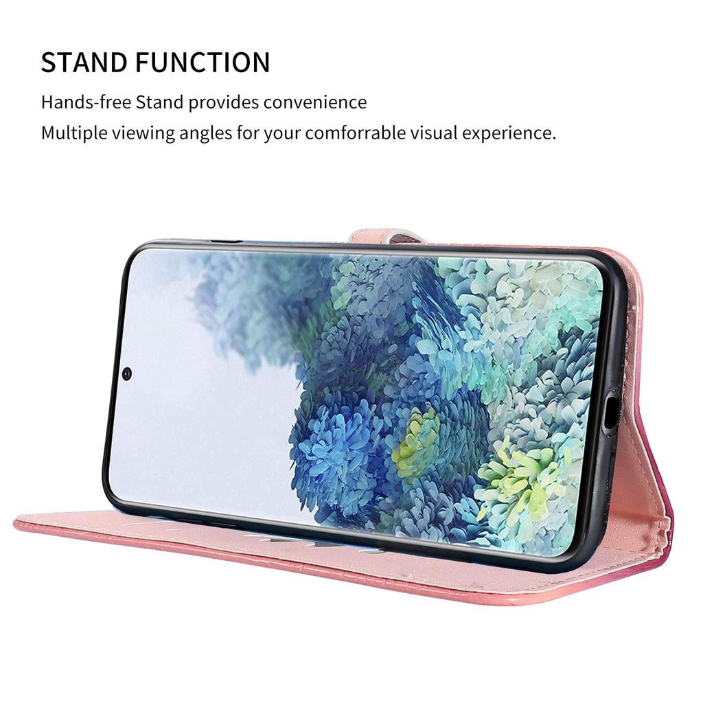 Ốp điện thoại da gập màu gradient dành cho Samsung Galaxy S20 Plus S20+ S20 Ultra S20FE S21 Plus S21+ S21 Ultra S21FE