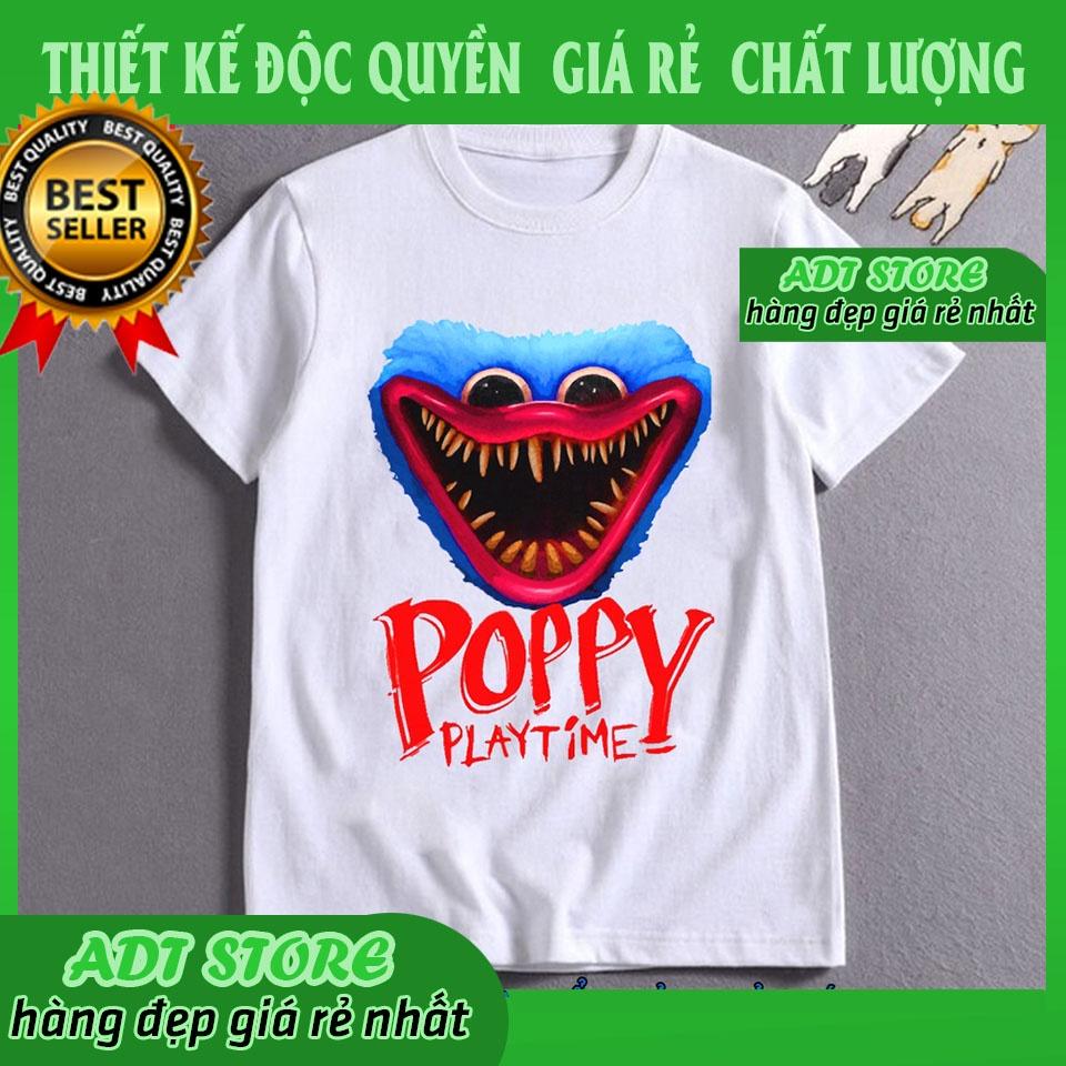Áo Thun Trẻ Em Tay Ngắn In Poppy Playtime Huggy Wuggy áo trắng mẫu mới siêu HOT