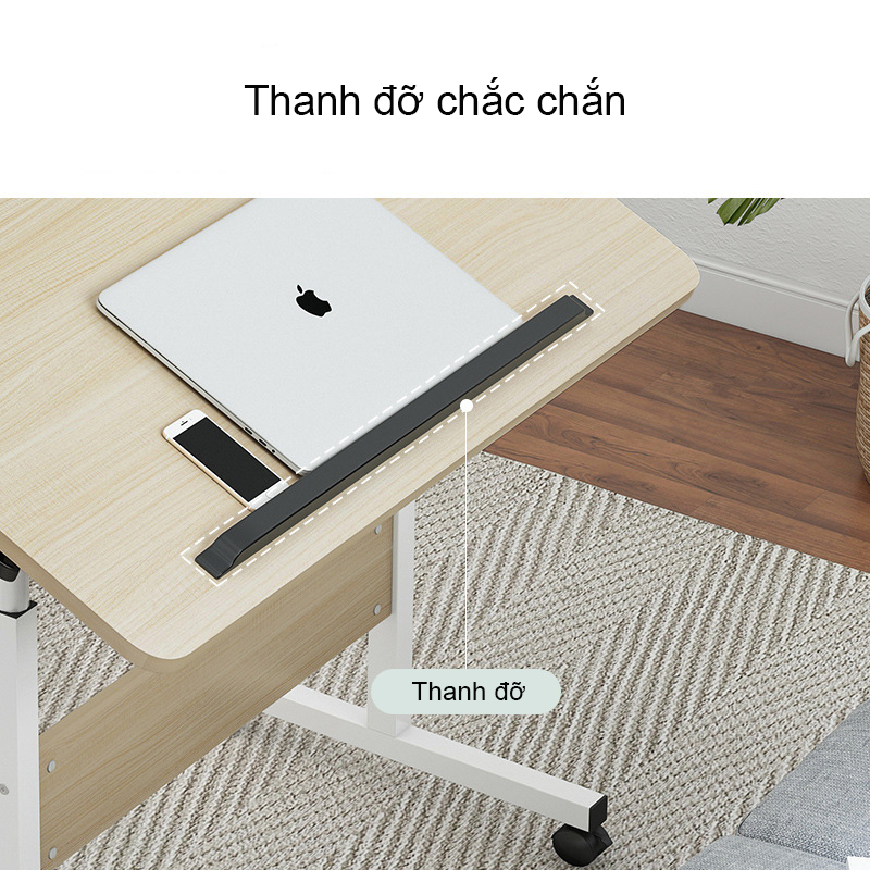 Bàn đọc sách nhỏ gọn kích thước 40x80cm có thể thay đổi chiều cao, bàn làm việc laptop mặt bàn xoay 360 độ thông minh