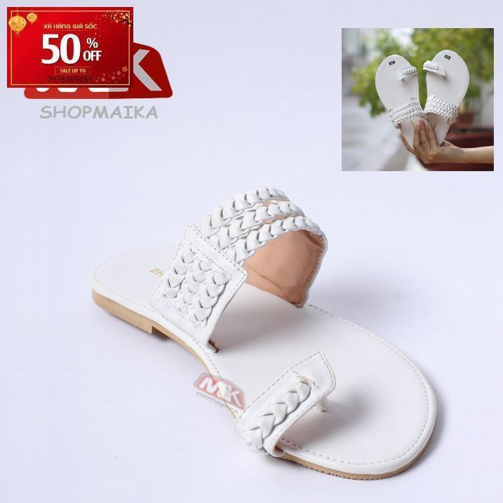 Dép Quai Ngang Xỏ Ngón Thời Trang S120 Trắng