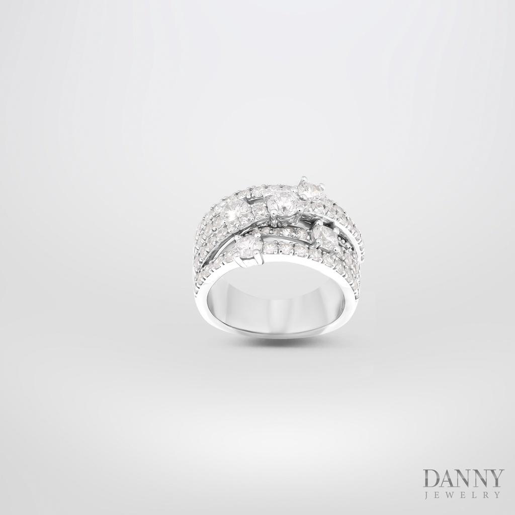 Nhẫn Nữ Danny Jewelry Bạc 925 Đính Đá CZ Xi Rhodium/Vàng hồng N0073