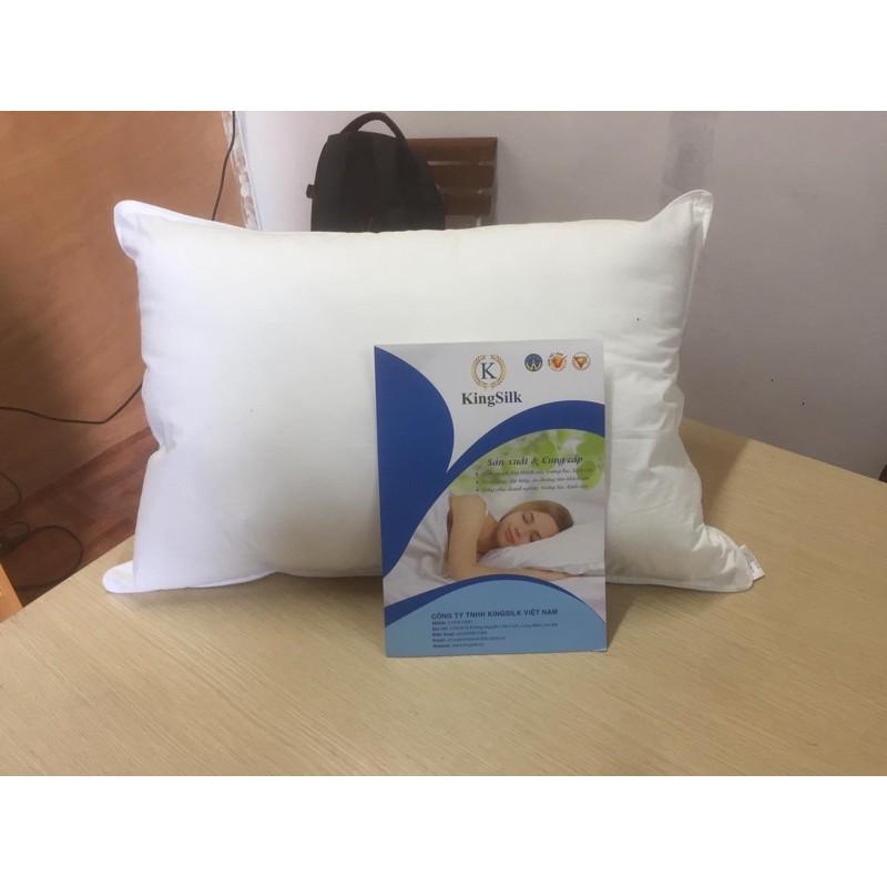 Ruột gối nằm ️ ️ Gối lông vũ nhân tạo bông gòn microfiber,gối khách sạn size 40x60 ảnh thật,hàng Việt Nam