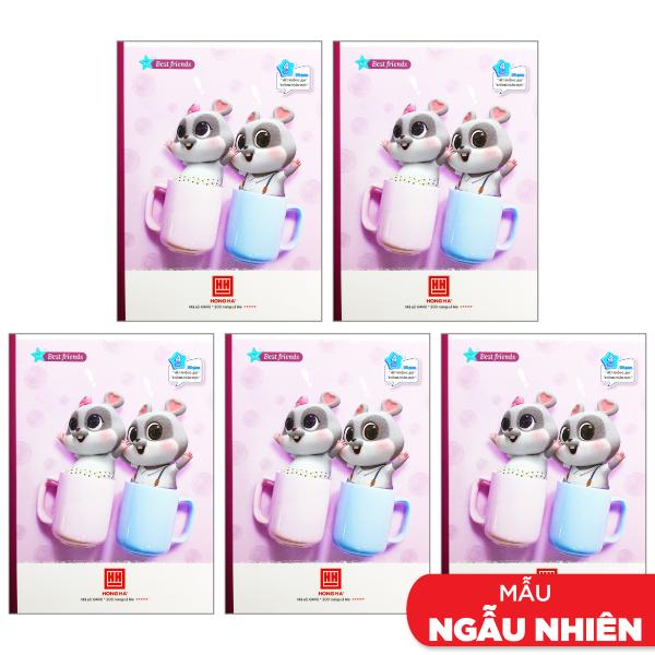 Combo 5 Vở Class Best Friend - 4 Ô Ly 200 Trang 80gsm - Hồng Hà 0440