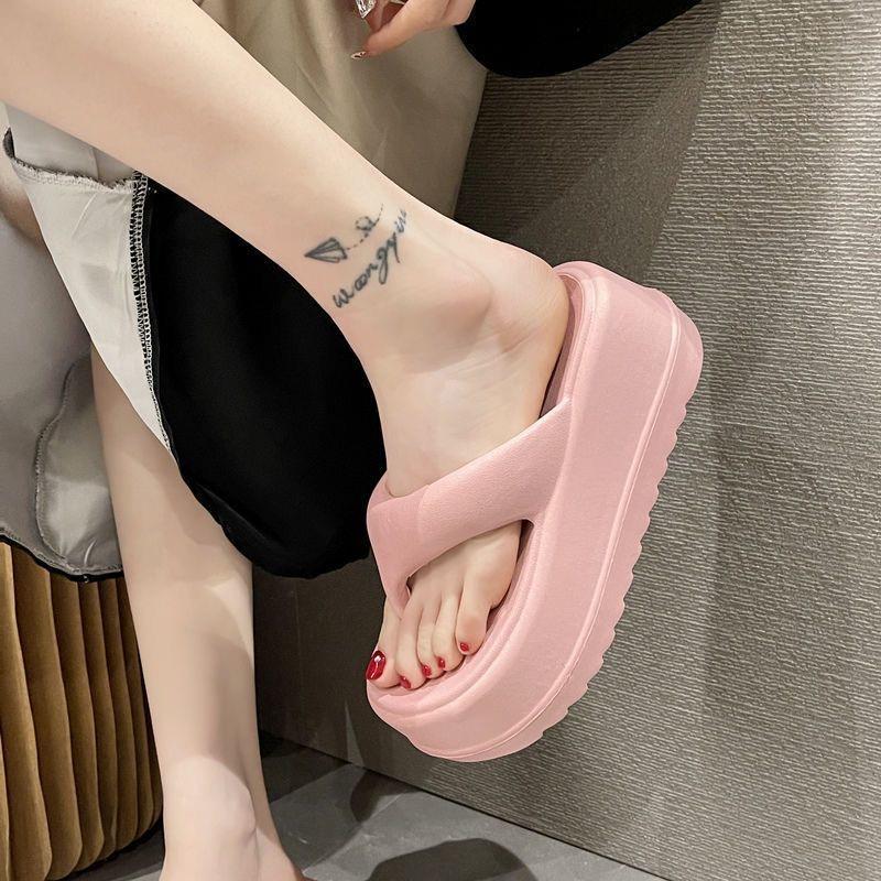 Dép xỏ ngón đế dày 7cm đúc nguyên khối thời trang mùa hè 2023 cho bạn nữ đi biển - DL212
