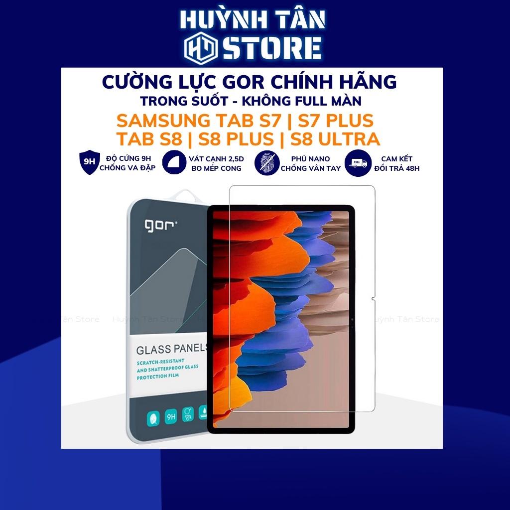 Kính cường lực Tab S8,S8 PLus,S8 Ultra,S7,S7 Plus 5G trong suốt full màn chính hãng GOR - Hàng nhập khẩu