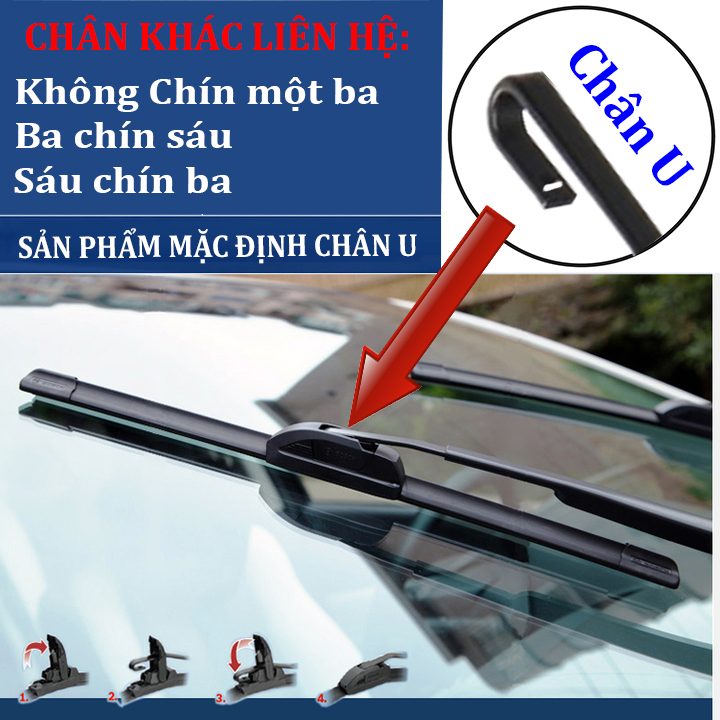 Gạt nước mưa ô tô Nano Mềm cao cấp dành cho hãng xe Toyota (Bộ 2): Camry-Altis-Yaris-Fortuner-Vios-Hilux-Innova-LandCuis