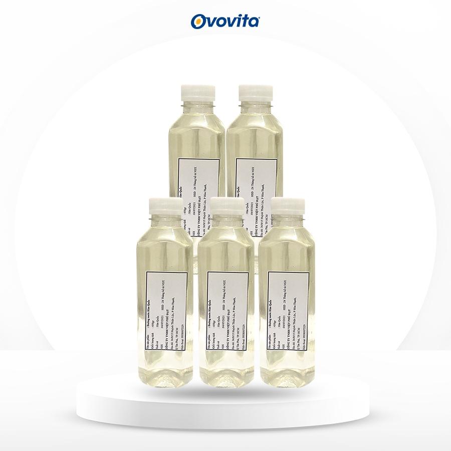 OVOVITA Combo 5 Chai Nước Đường Hàn Quốc Dùng Cho Pha Chế. Chai 450gr Tiện Lợi
