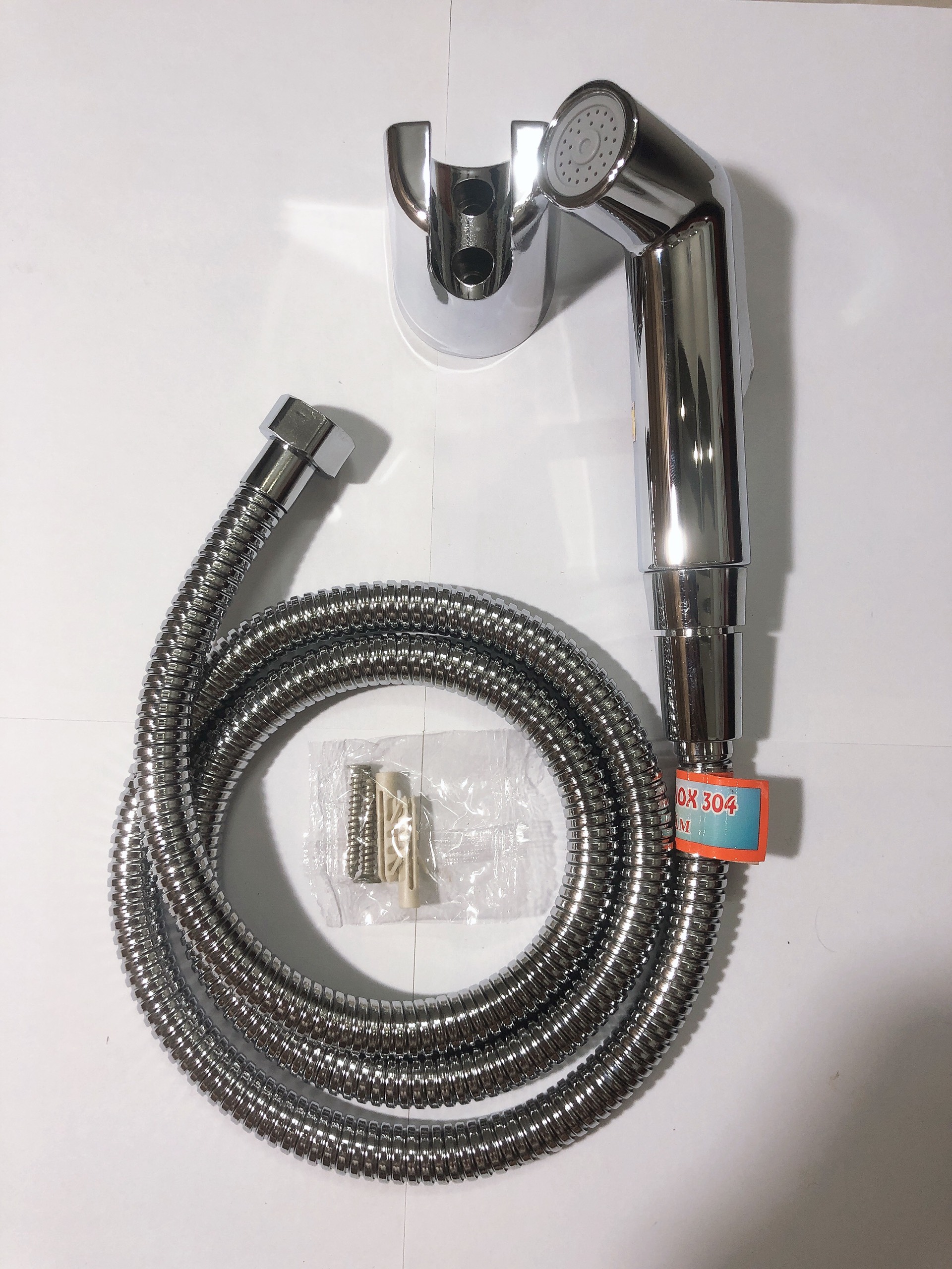 Vòi xịt vệ sinh, xịt bồn cầu, xịt toilet, tay xịt nhựa ABS, dây INOX