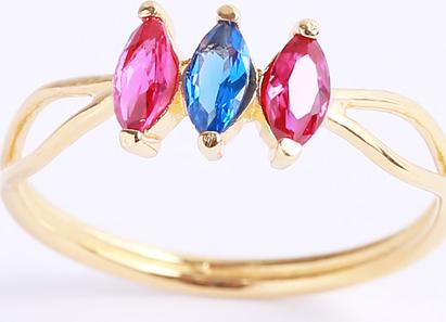 Nhẫn bạc nữ cao cấp ghép ba viên đá Gix Jewel N18
