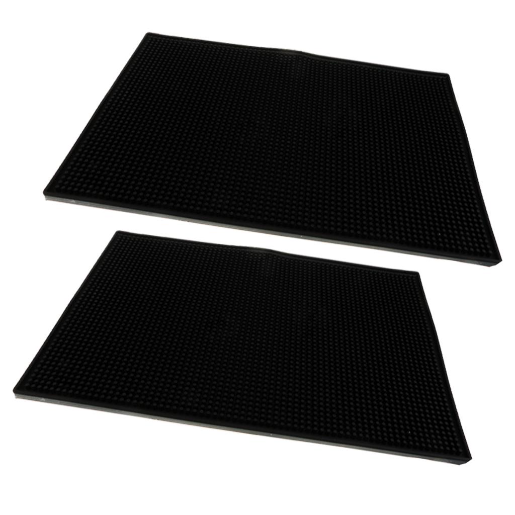 2X Cao Su Thanh Dịch Vụ Thảm Không Thấm Nước Thanh Thảm Cocktail Cốc Coaster Dụng Cụ 30X45 Cm