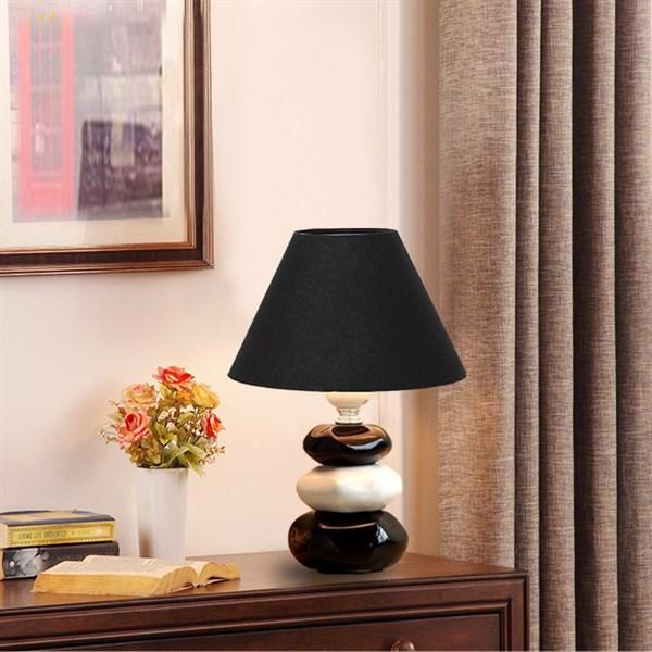 Đèn bàn nhỏ xinh gốm sứ chao vải DB04