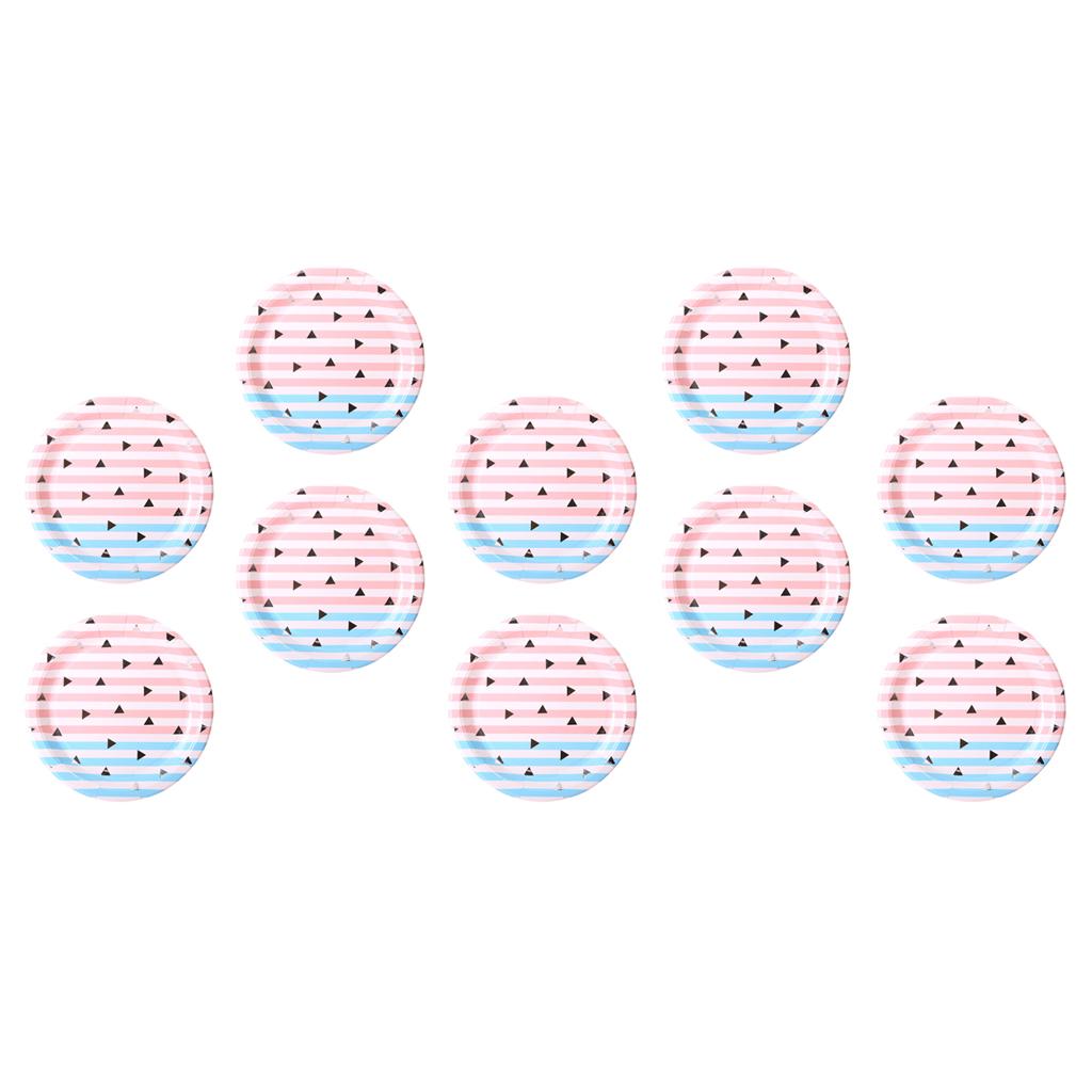 10x Disposable Paper Plates Cake Dessert Plate Wedding Kids Party Tableware