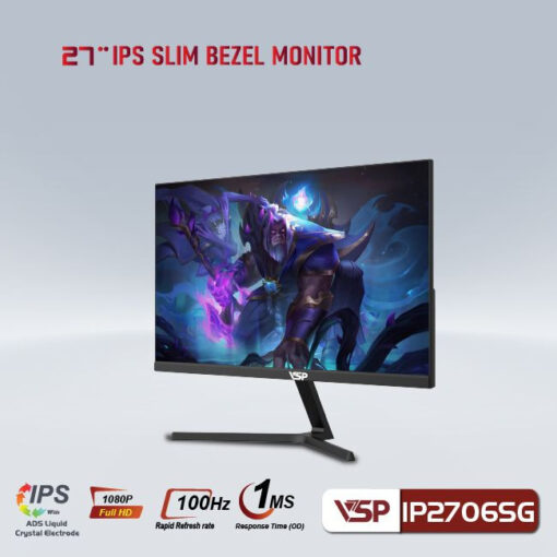 Màn hình máy tính 27inch VSP IP2706SG (27&quot; IPS FHD 100Hz, HDMI+VGA) - Hàng chính hãng VSP phân phối