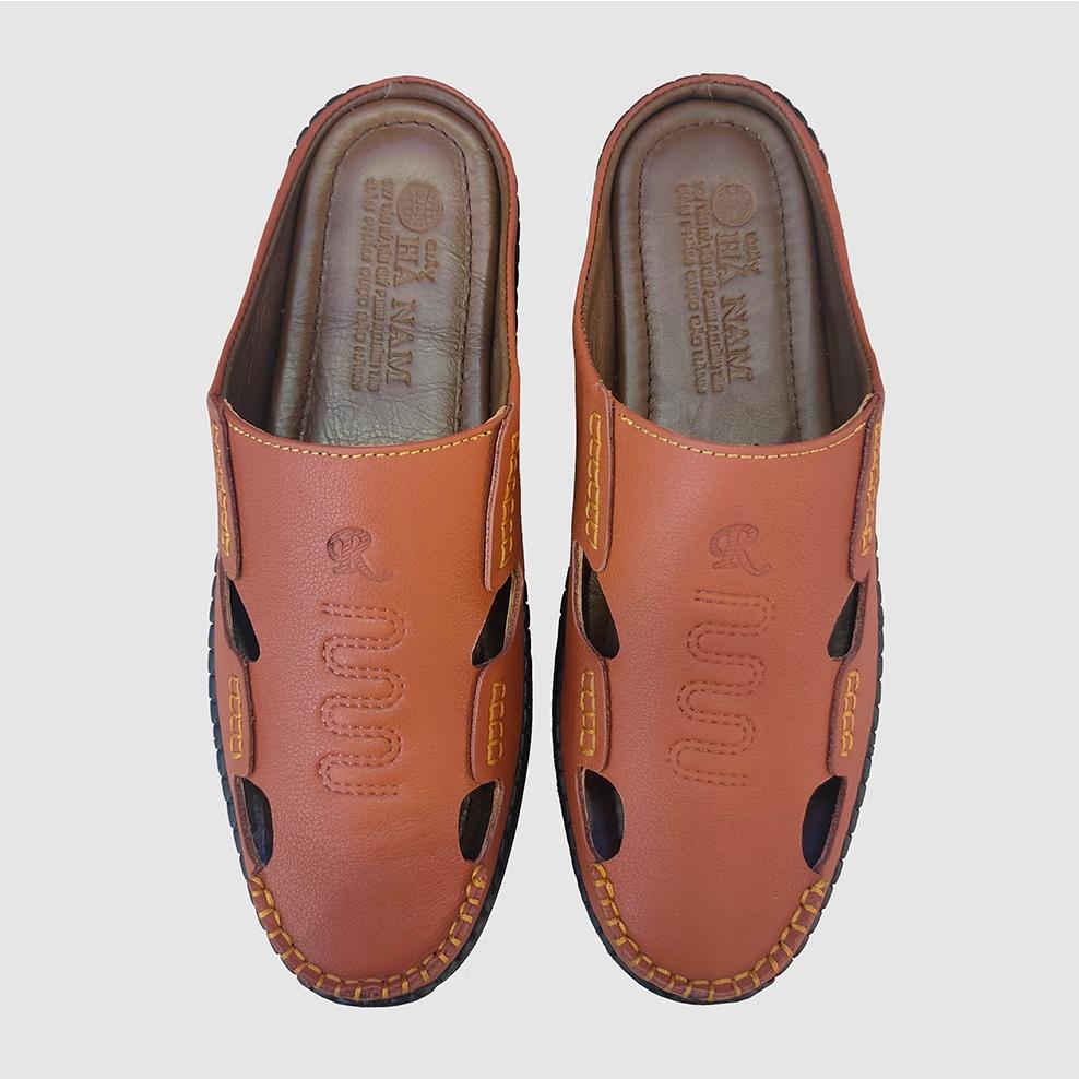 Dép Bít Mũi Nam HÀ NAM Da Bò Thật Cao Cấp GSB20108