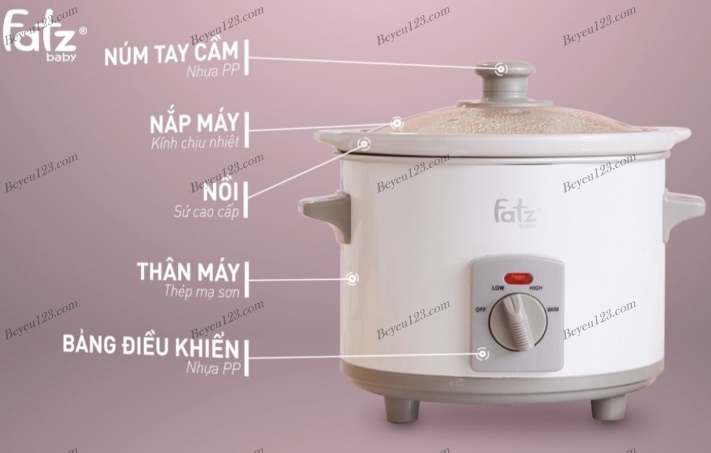 NỒI NẤU CHẬM 1,5 LÍT FATZ BABY FB9015MH - Hàng Chính Hãng