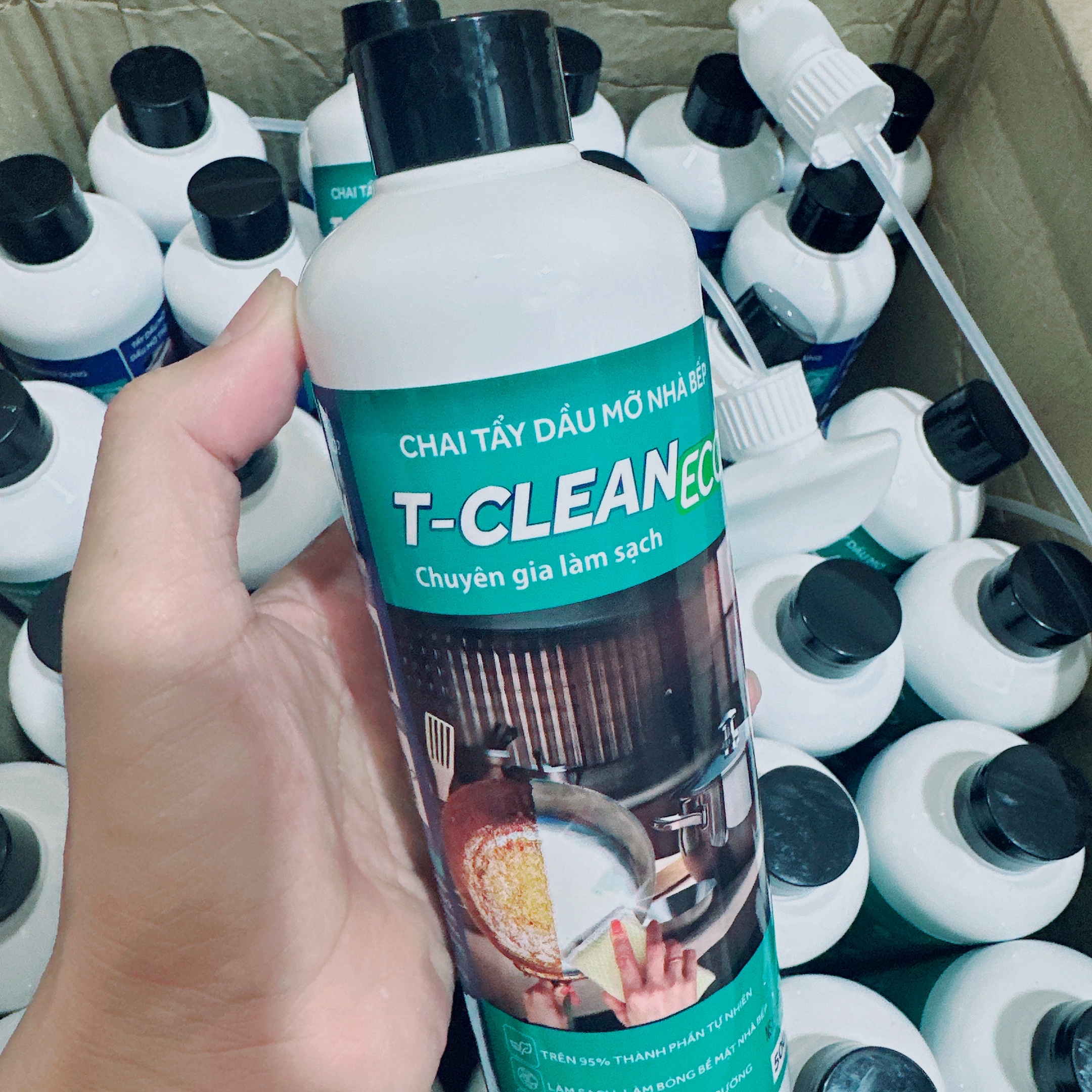 Xịt Vệ Sinh Nhà Bếp - Tẩy Dầu Mỡ T-Clean - Tp Tự Nhiên - Làm Sạch Bếp, Sạch Nồi, Sạch Lò - An Toàn